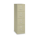 Hirsh Industries Vertical Letter File Cabinet, 4 Letter-Size File Drawers, Putty, 15 x 22 x 52