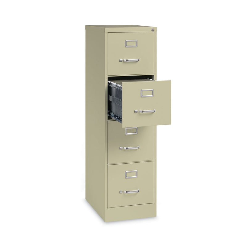 Hirsh Industries Vertical Letter File Cabinet, 4 Letter-Size File Drawers, Putty, 15 x 22 x 52
