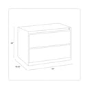 Hirsh Industries Lateral File Cabinet, 2 Letter/Legal/A4-Size File Drawers, Black, 30 x 18.62 x 28