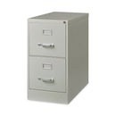 Hirsh Industries Vertical Letter File Cabinet, 2 Letter Size File Drawers, Light Gray, 15 x 26.5 x 28.37