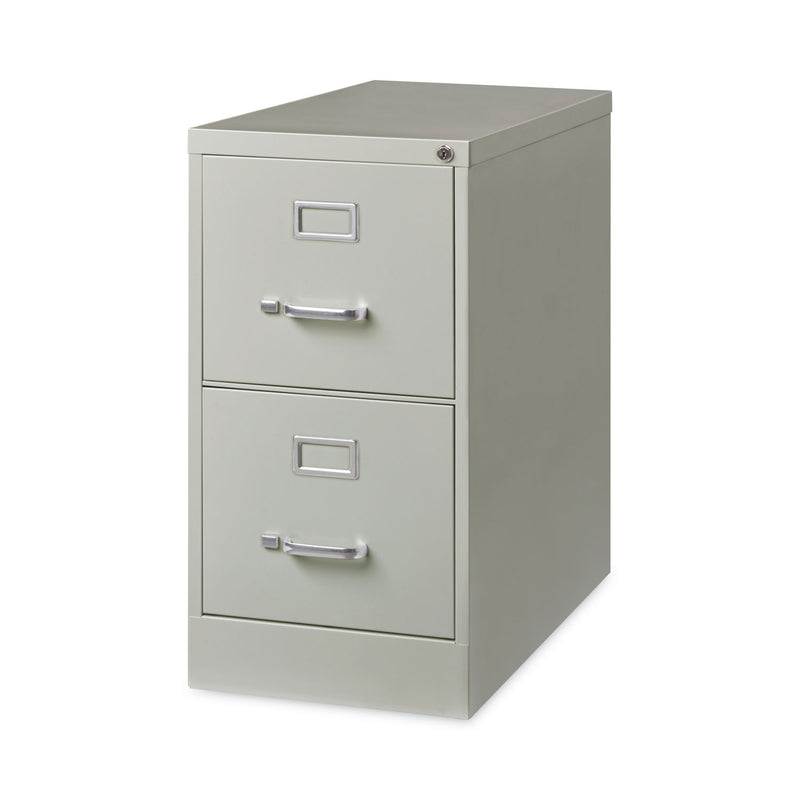 Hirsh Industries Vertical Letter File Cabinet, 2 Letter Size File Drawers, Light Gray, 15 x 26.5 x 28.37