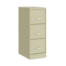 Hirsh Industries Vertical Letter File Cabinet, 3 Letter-Size File Drawers, Putty, 15 x 22 x 40.19