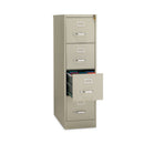 Hirsh Industries Vertical Letter File Cabinet, 4 Letter-Size File Drawers, Putty, 15 x 26.5 x 52
