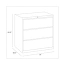 Hirsh Industries Lateral File Cabinet, 3 Letter/Legal/A4-Size File Drawers, Black, 36 x 18.62 x 40.25