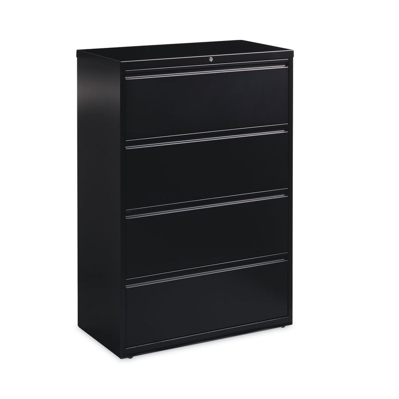 Hirsh Industries Lateral File Cabinet, 4 Letter/Legal/A4-Size File Drawers, Black, 36 x 18.62 x 52.5