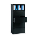 Hirsh Industries Lateral File Cabinet, 5 Letter/Legal/A4-Size File Drawers, Black, 30 x 18.62 x 67.62