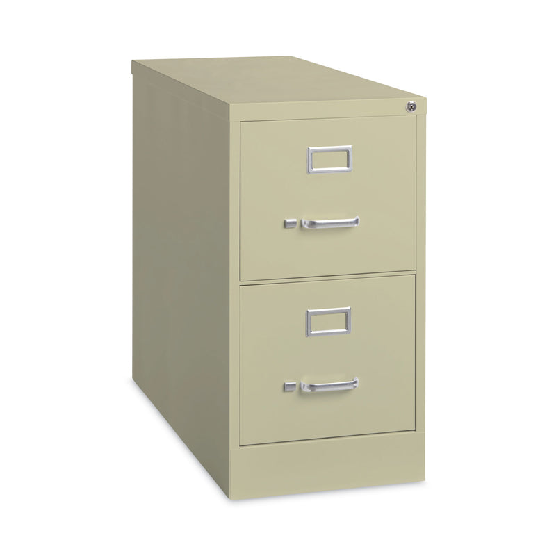 Hirsh Industries Vertical Letter File Cabinet, 2 Letter-Size File Drawers, Putty, 15 x 26.5 x 28.37
