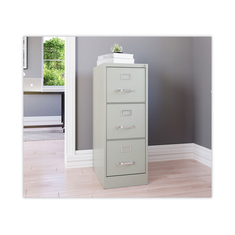Hirsh Industries Vertical Letter File Cabinet, 3 Letter-Size File Drawers, Light Gray, 15 x 22 x 40.19