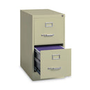 Hirsh Industries Vertical Letter File Cabinet, 2 Letter-Size File Drawers, Putty, 15 x 22 x 28.37