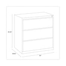 Hirsh Industries Lateral File Cabinet, 3 Letter/Legal/A4-Size File Drawers, Putty, 30 x 18.62 x 40.25