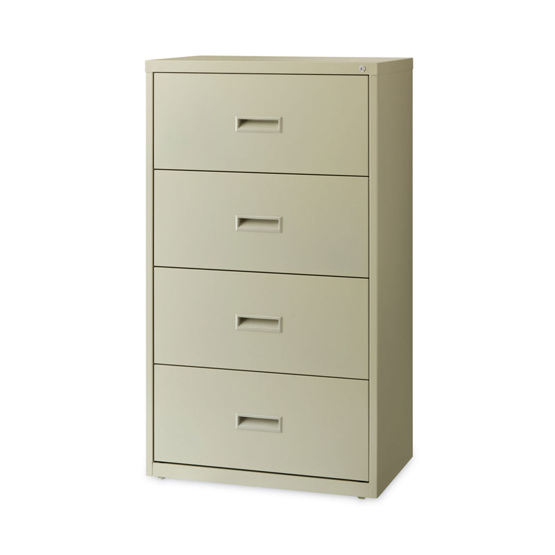 Hirsh Industries Lateral File Cabinet, 4 Letter/Legal/A4-Size File Drawers, Putty, 30 x 18.62 x 52.5