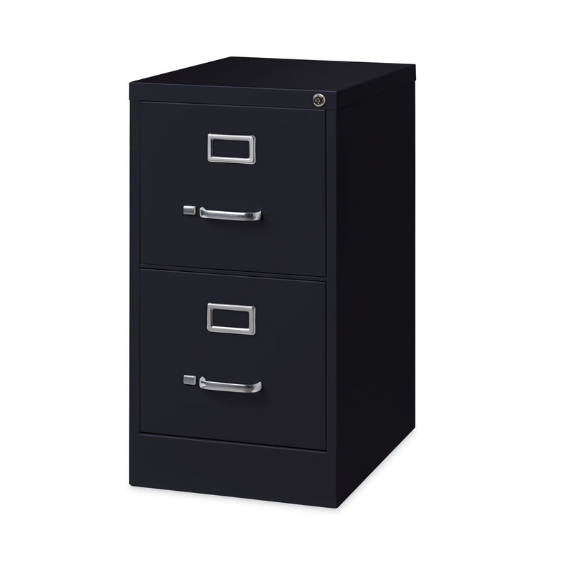 Hirsh Industries Vertical Letter File Cabinet, 2 Letter-Size File Drawers, Black, 15 x 22 x 28.37