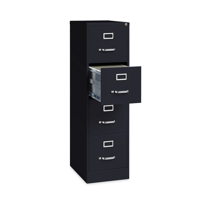 Hirsh Industries Vertical Letter File Cabinet, 4 Letter-Size File Drawers, Black, 15 x 22 x 52