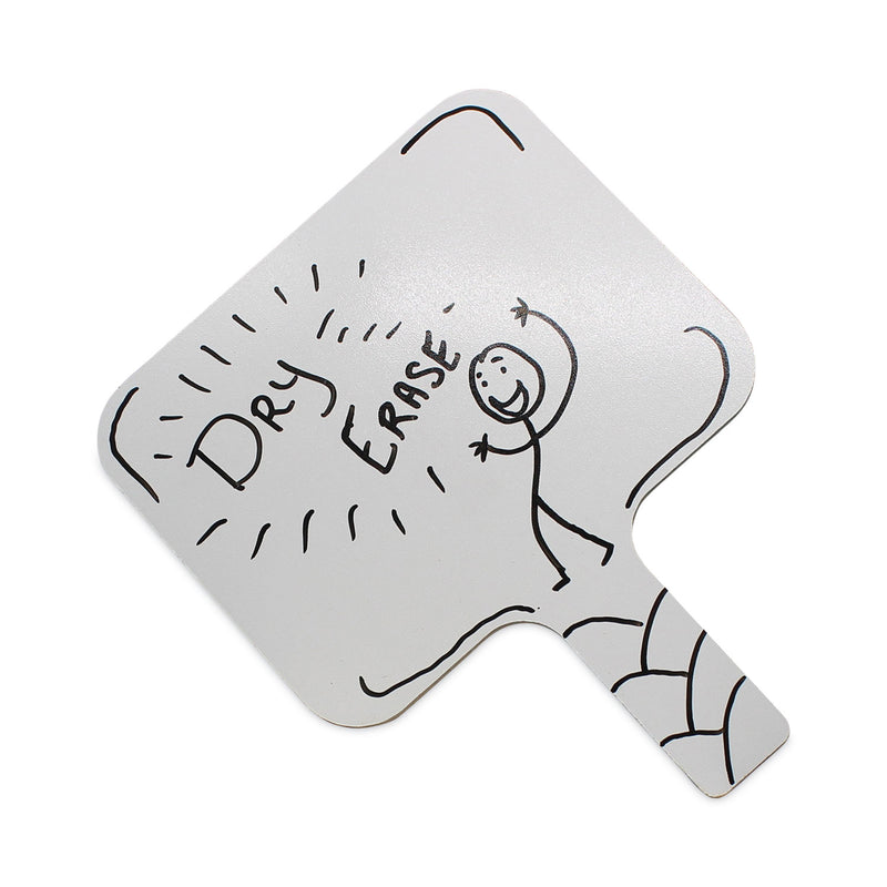 Flipside Dry Erase Paddle, 9.75 x 8, White, 12/Pack