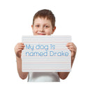 Flipside Two-Sided Red and Blue Ruled Dry Erase Board, 12 x 9, Ruled White Front, Unruled White Back, 24/Pack