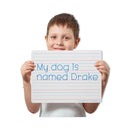 Flipside Two-Sided Red and Blue Ruled Dry Erase Board, 12 x 9, Ruled White Front, Unruled White Back, 12/Pack