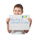 Flipside Magnetic Two-Sided Red and Blue Ruled Dry Erase Board, 12 x 9, Ruled White Front, Unruled White Back, 12/Pack