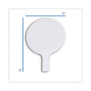 Flipside Dry Erase Paddle, 9 x 5, White, 12/Pack