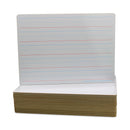 Flipside Two-Sided Red and Blue Ruled Dry Erase Board, 12 x 9, Ruled White Front, Unruled White Back, 24/Pack