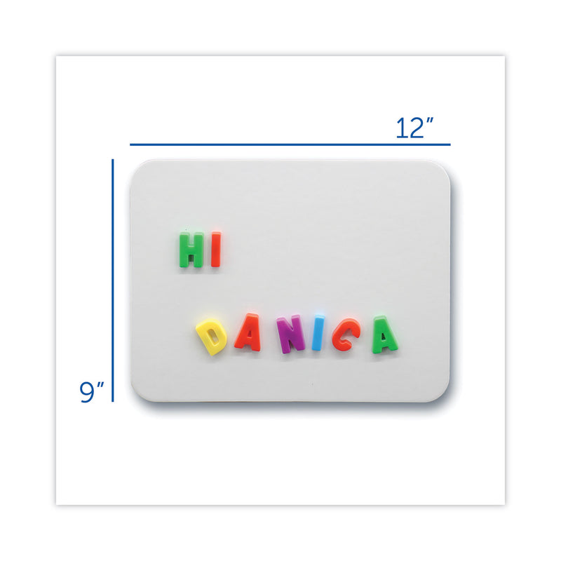 Flipside Magnetic Dry Erase Board Set, 12 x 9, White, Black Markers, 12/Pack