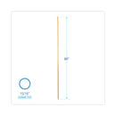 Boardwalk Threaded End Broom Handle, Lacquered Wood, 0.94" dia x 60", Natural