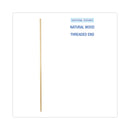 Boardwalk Threaded End Broom Handle, Lacquered Wood, 0.94" dia x 60", Natural