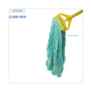 Boardwalk EcoMop Looped-End Mop Head, Recycled Fibers, Large Size, Green, 12/Carton