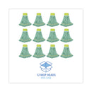 Boardwalk EcoMop Looped-End Mop Head, Recycled Fibers, Large Size, Green, 12/Carton