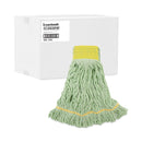 Boardwalk EcoMop Looped-End Mop Head, Recycled Fibers, Large Size, Green, 12/Carton