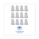 Boardwalk Cut-End Wet Mop Head, Rayon, No. 32, White, 12/Carton