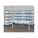 Bankers Box HANG'N'STOR Medium-Duty Storage Boxes, Letter Files, 12.63" x 15.63" x 10", White/Blue, 4/Carton