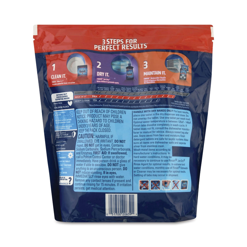 FINISH Powerball Classic Dishwasher Tabs, Fresh Scent, 36/Pack, 4 Packs/Carton
