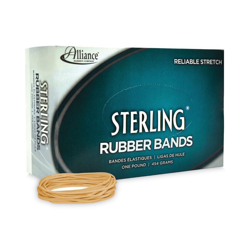 Alliance Sterling Rubber Bands, Size 19, 0.03" Gauge, Crepe, 1 lb Box, 1,700/Box