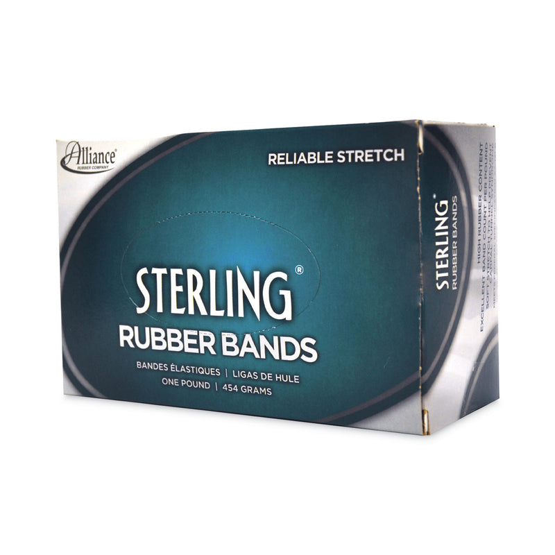 Alliance Sterling Rubber Bands, Size 19, 0.03" Gauge, Crepe, 1 lb Box, 1,700/Box