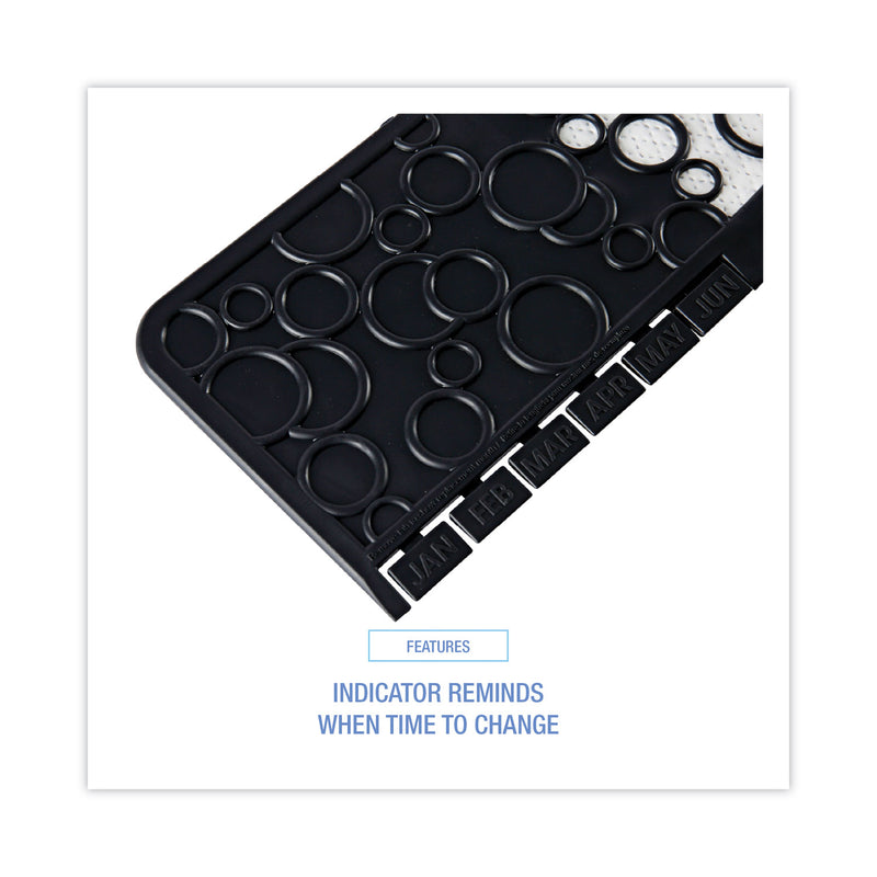 Boardwalk Commode Mat 2.0, Rubber, 22.88 x 22, Black/White, 6/Carton