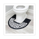 Boardwalk Commode Mat 2.0, Rubber, 22.88 x 22, Black/White, 6/Carton