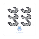 Boardwalk Commode Mat 2.0, Rubber, 22.88 x 22, Black/White, 6/Carton