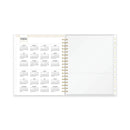 Blue Sky Day Designer Daily/Monthly Frosted Planner, Rugby Stripe Artwork, 10x8, Black/White Cover, 12-Month (July to June): 2022-2023