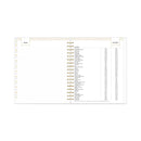 Blue Sky Day Designer Daily/Monthly Frosted Planner, Rugby Stripe Artwork, 10x8, Black/White Cover, 12-Month (July to June): 2022-2023
