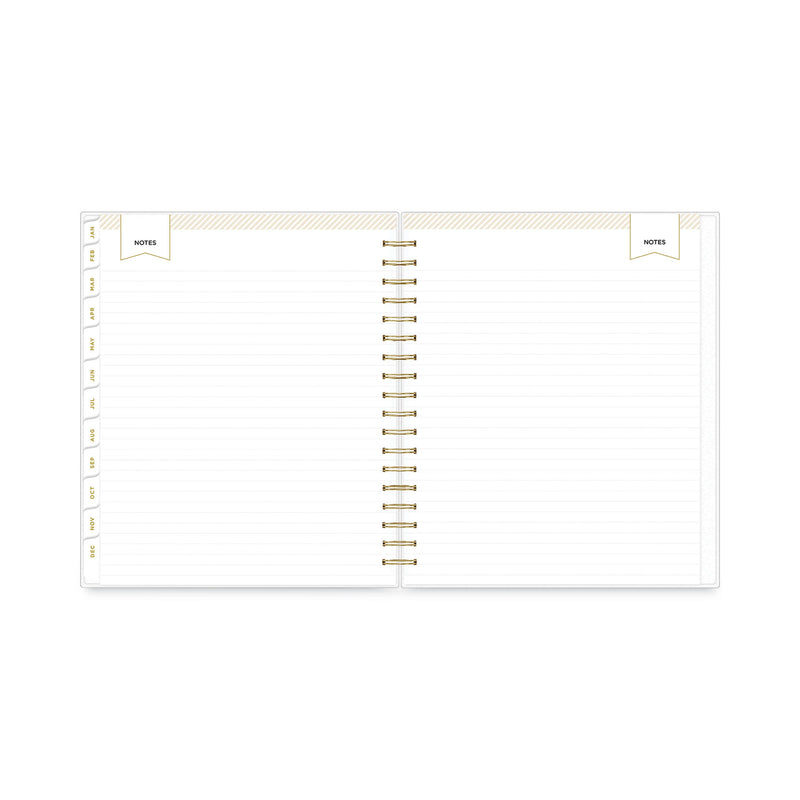 Blue Sky Day Designer Daily/Monthly Frosted Planner, Rugby Stripe Artwork, 10x8, Black/White Cover, 12-Month (July to June): 2022-2023