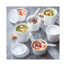 Pactiv Evergreen Paper Round Food Container and Lid Combo, 12 oz, 3.75" Diameter x 3h", White, 250/Carton