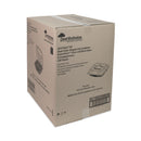 Pactiv Evergreen EarthChoice Vented Dual Color Microwavable Hinged Lid Container, 3-Compartment 34oz, 10.5x9.5x3, Black/Clear, Plastic, 132/CT