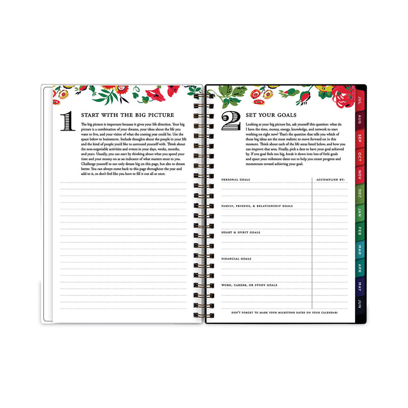 Blue Sky Day Designer Peyton Create-Your-Own Cover Weekly/Monthly Planner, Floral, 8 x 5, Navy, 12-Month (July-June): 2022 to 2023