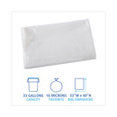 Boardwalk High Density Industrial Can Liners Flat Pack, 33 gal, 16 microns, 33 x 40, Natural, 200/Carton
