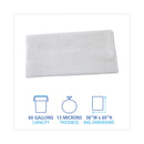 Boardwalk High Density Industrial Can Liners Flat Pack, 60 gal, 13 microns, 38 x 60, Natural, 200/Carton
