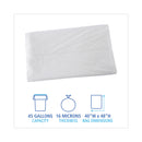 Boardwalk High Density Industrial Can Liners Flat Pack, 45 gal, 16 microns, 40 x 48, Natural, 200/Carton