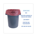 Boardwalk Linear Low Density Health Care Trash Can Liners, 45 gal, 1.3 mil, 40 x 46, Red, 100/Carton