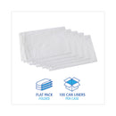 Boardwalk Linear Low Density Industrial Can Liners, 30 gal, 0.9 mil, 30 x 36, White, 100/Carton