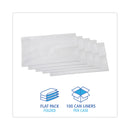 Boardwalk Linear Low Density Industrial Can Liners, 56 gal, 0.9 mil, 43 x 47, White, 100/Carton