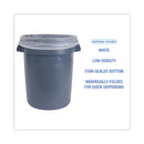 Boardwalk Linear Low Density Industrial Can Liners, 56 gal, 0.9 mil, 43 x 47, White, 100/Carton